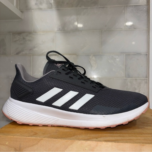 Adidas Duramo 9 Cloudfoam Gray White Athletic Running Sneakers Women's Size 10 - Picture 1 of 14